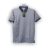 Premium China Stretch Polo Shirt–Digital Allover Print-Grey White Print