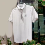 Premium China Stretch Polo Shirt–White