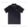 Premium China Stretch Polo Shirt–Digital Allover Print-Black