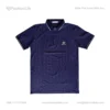 Premium China Stretch Polo Shirt–Digital Allover Print_Navy_Blue